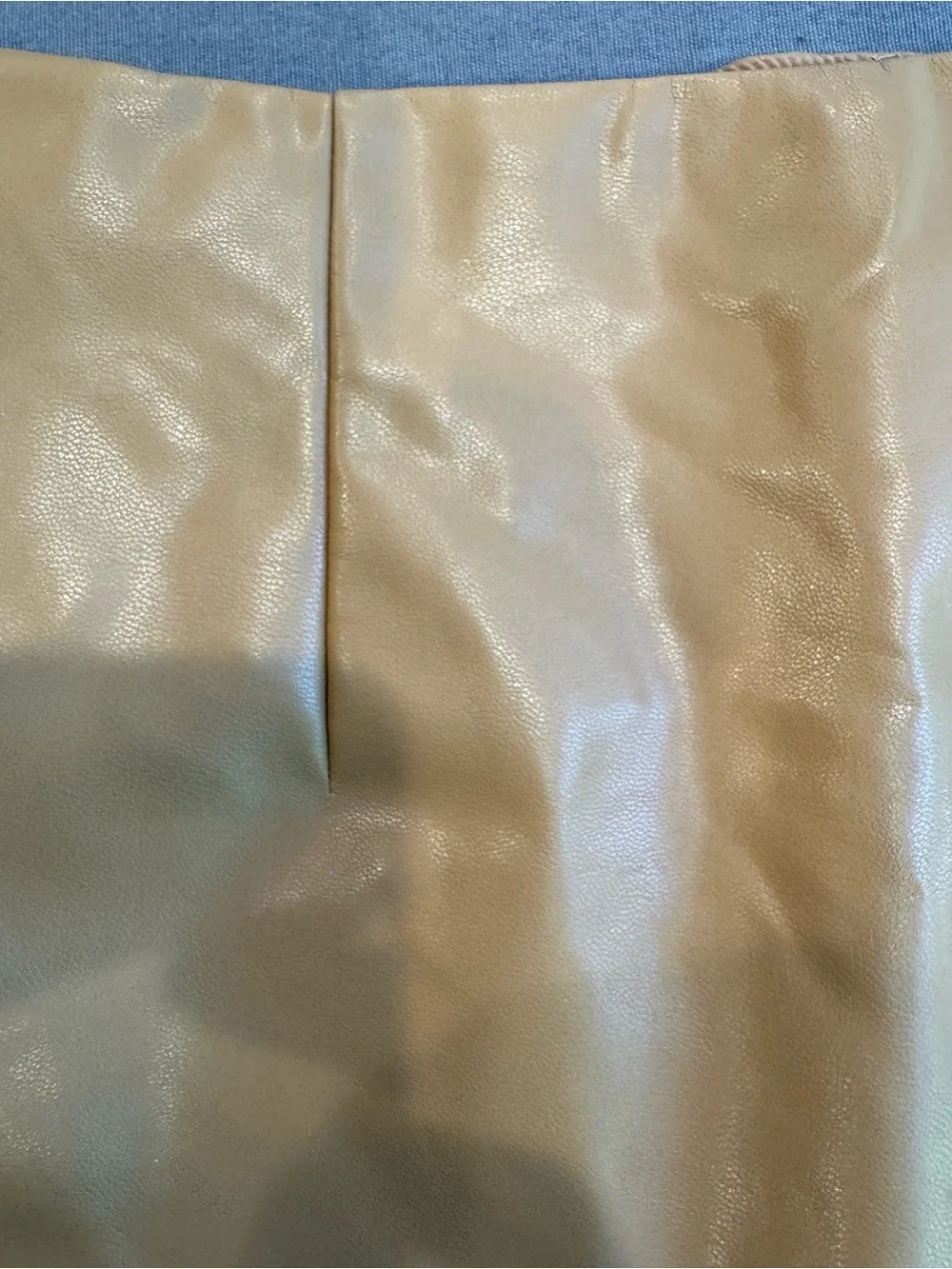 Abercrombie & Fitch Women's Vegan Leather Mini Skirt Fall Camel Tan Size Small
